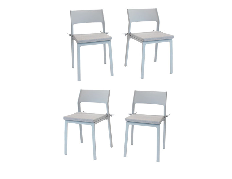 Nardi Trill II Outdoor Dining Side Chair Set of 4 Grigio Leon's