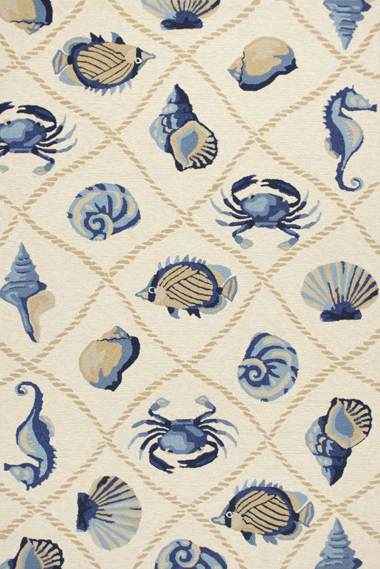 Kinuseo I Indoor Outdoor Area Rug - 5' x 7'6" - Sand