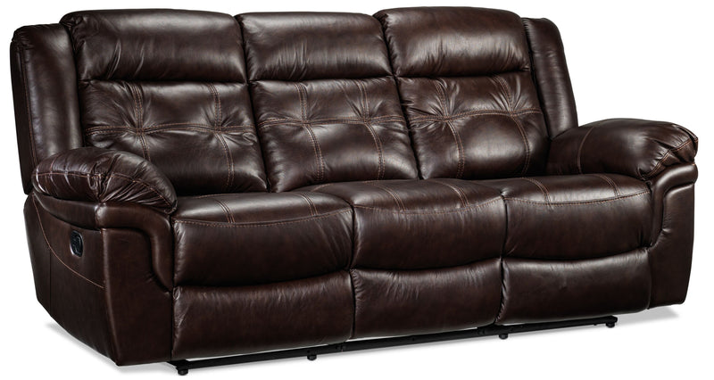 Leons leather couch new arrivals