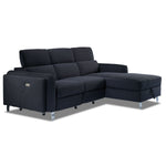 Paolina 3-Piece Power Reclining Sectional with Right-Facing Storage Chaise - Blue