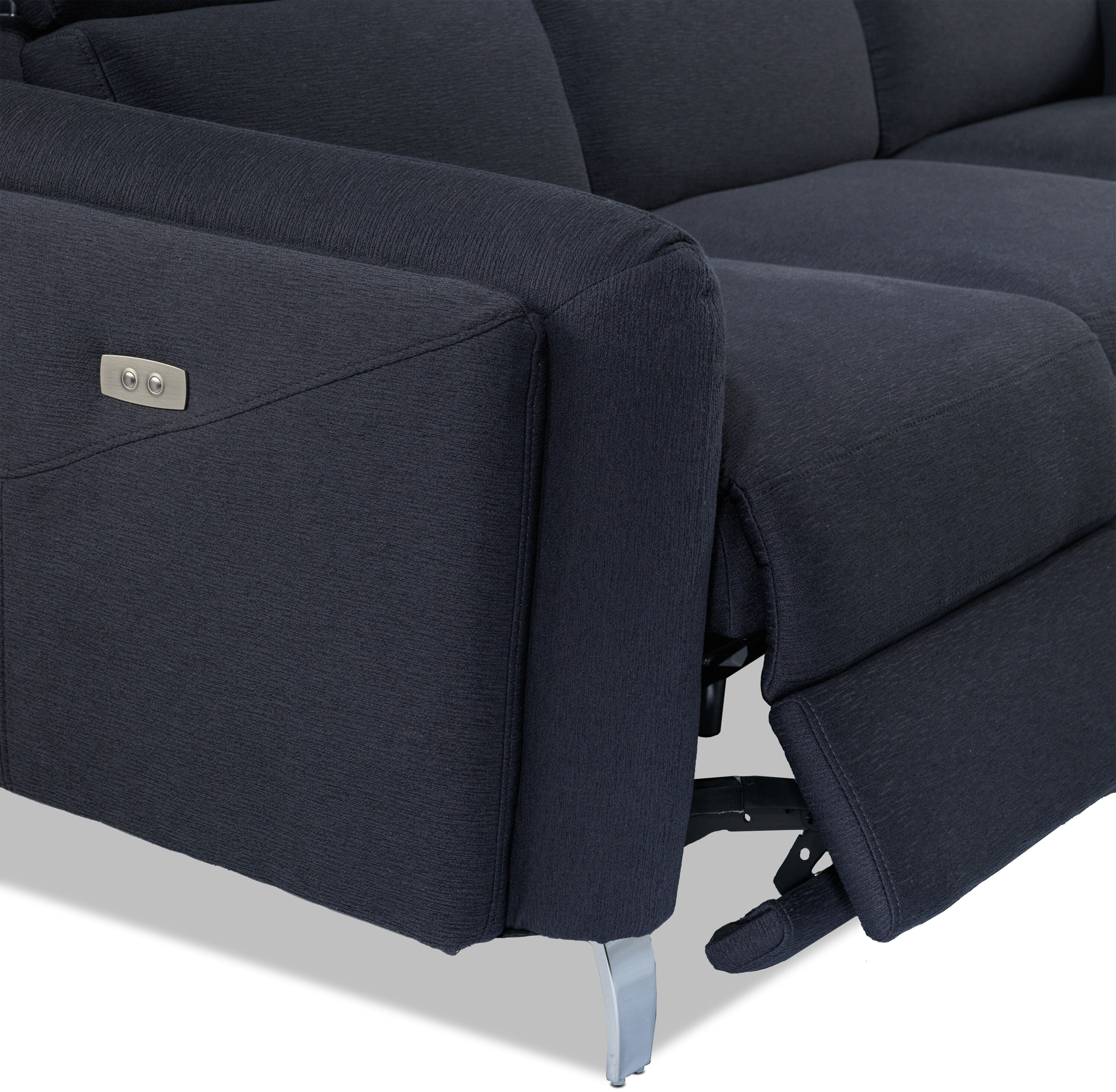 Paolina 3-Piece Power Reclining Sectional with Right-Facing Storage Chaise - Blue