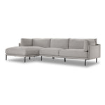 Rai 2 Pc. Sectional with LHF Chaise - Silver