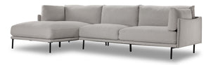 Rai 2 Pc. Sectional with LHF Chaise - Silver