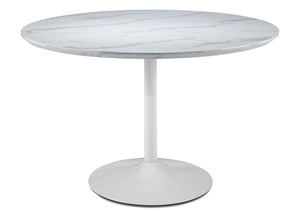 Tina Dining Table - White-on-White