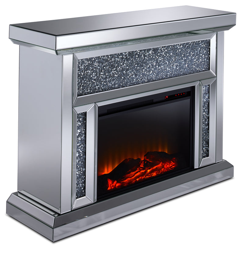 Hollywood Fireplace - Mirrored Glass | Leon's
