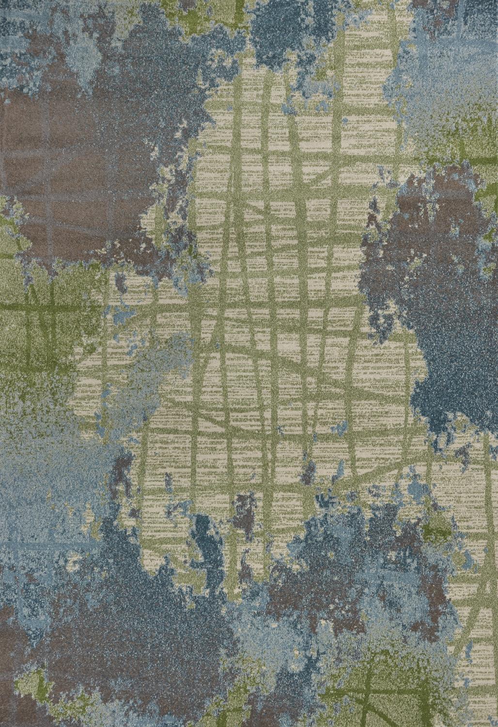Iconic VI 5'3" x 7'7" - Green/Blue Area Rug