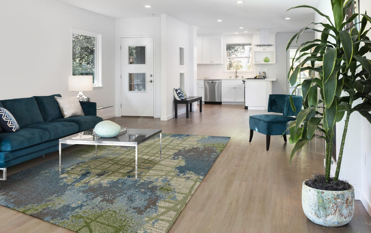 Iconic VI 5'3" x 7'7" - Green/Blue Area Rug
