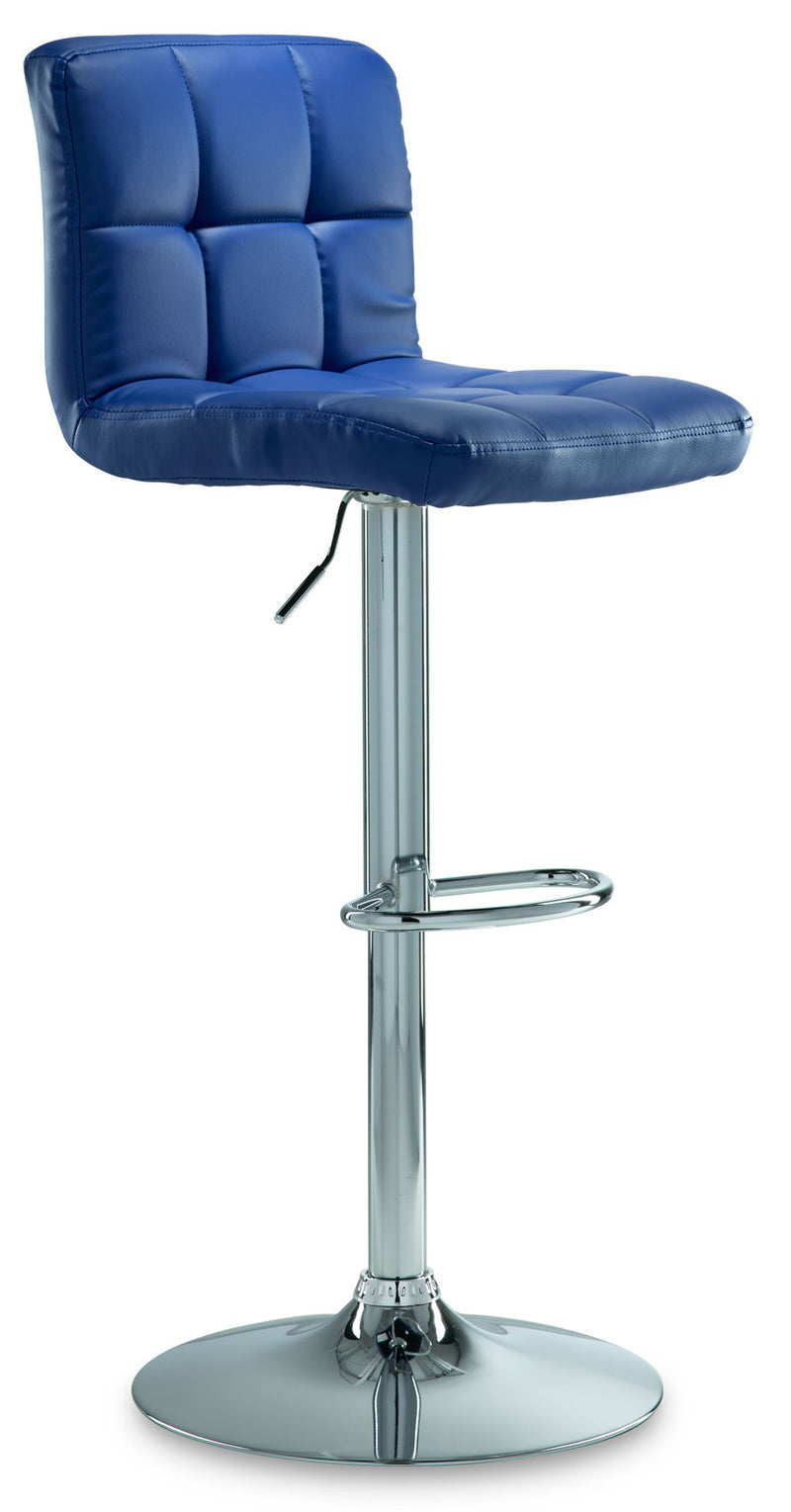 Ivy Bar Height Stool Navy, Chrome Leon's