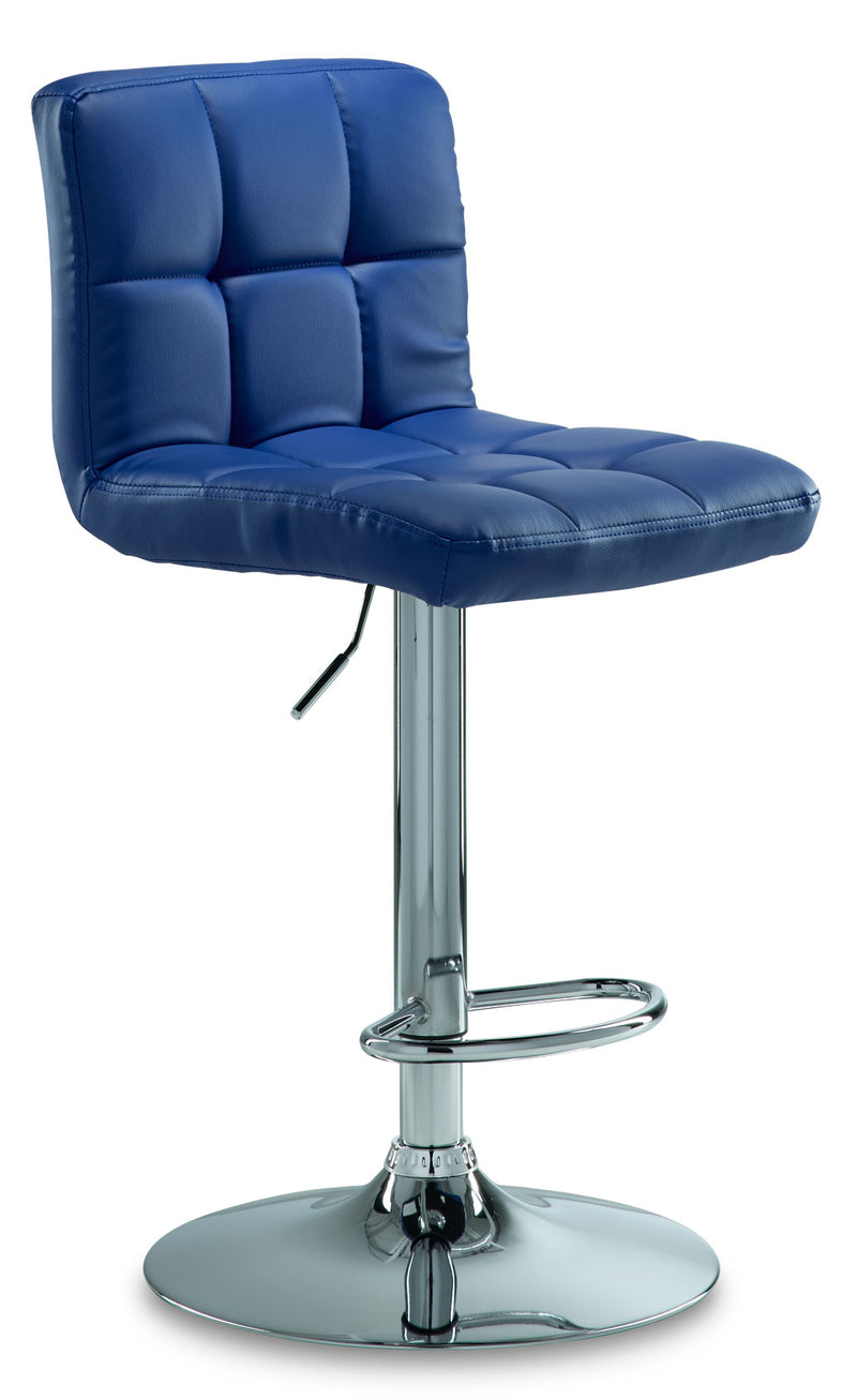 Ivy Bar Height Stool Navy, Chrome Leon's