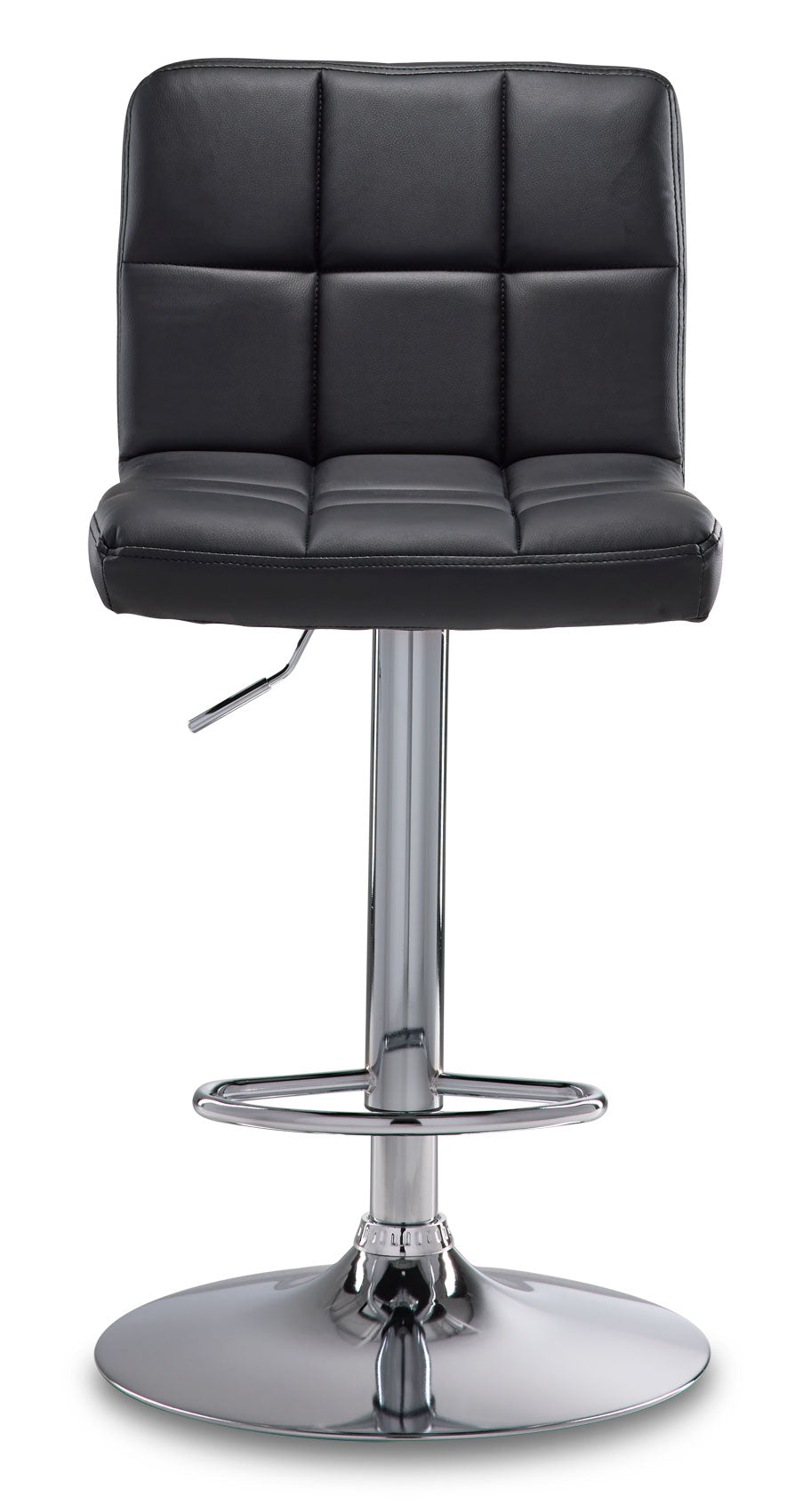 Ivy Bar Height Stool - Black, Chrome