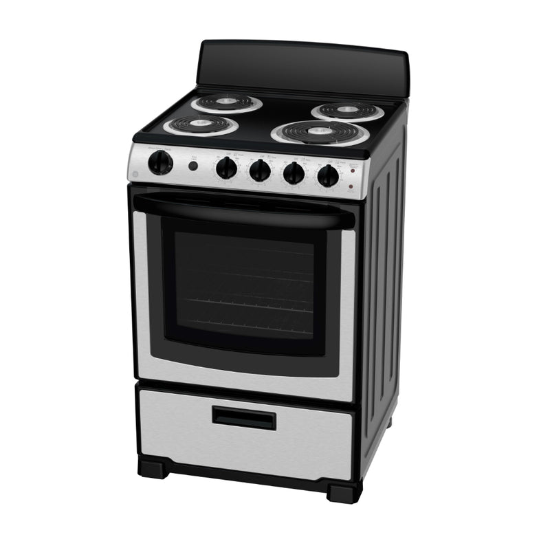 GE Stainless Steel 24" SlideIn FrontControl Electric Range (2.9 Cu