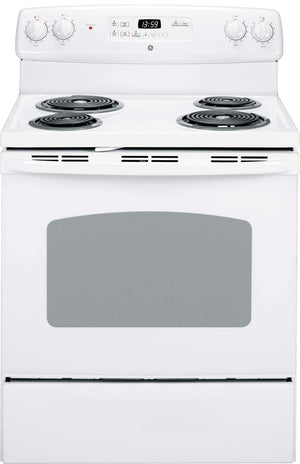 GE White Freestanding Electric Range (5.0 Cu. Ft.) - JCBP240DMWW