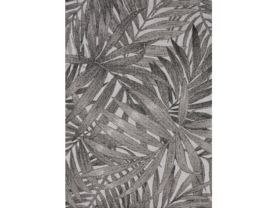 Jasper Palm Leaves 5'3" X 7'7" Outdoor Area Rug - Grey