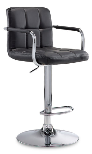 Kane Bar Height Stool - Black, Chrome