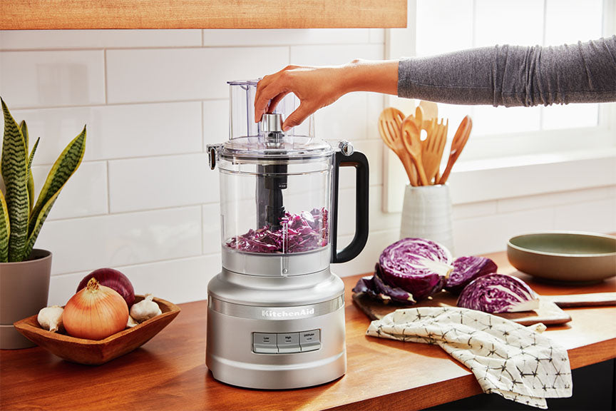 KitchenAid® Contour Silver 13-Cup Food Processor with Dicing Kit - KFP1319CU