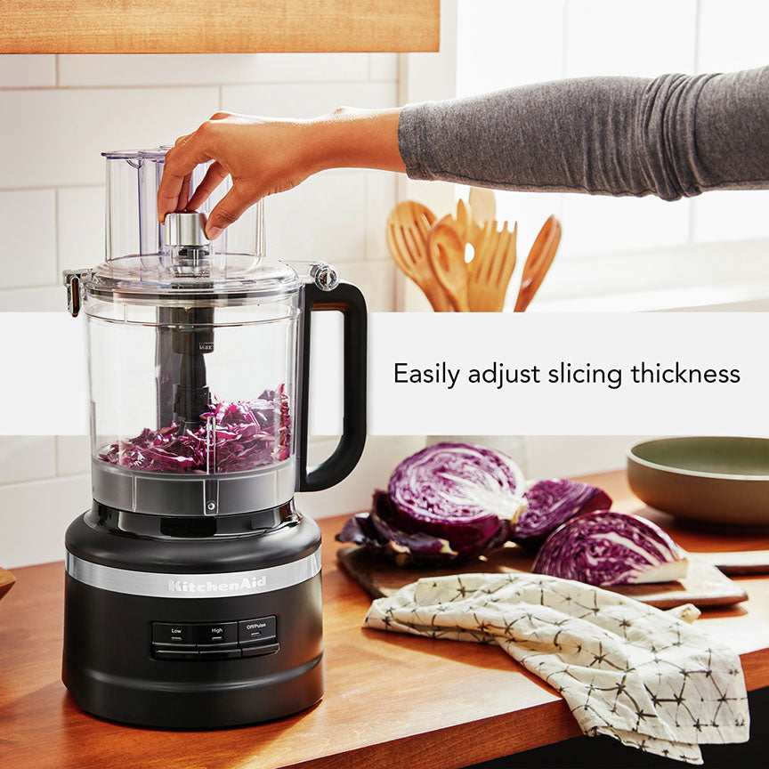 KitchenAid® Matte Black 13-Cup Food Processor with Dicing Kit - KFP1319BM