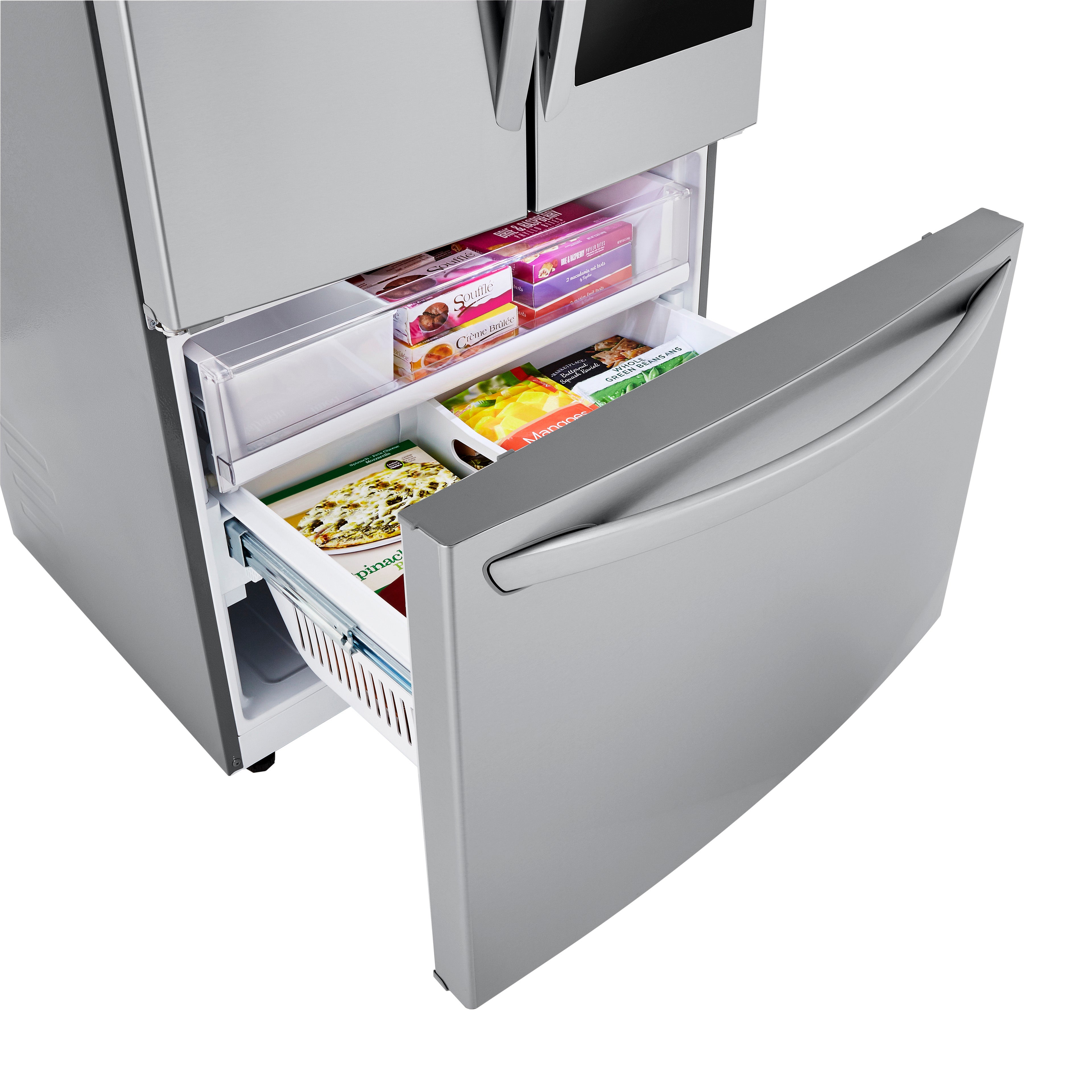 LG Smudge Proof Stainless Steel 36" Counter Depth French Door Refrigerator with InstaView™ Door-in-Door® (23 Cu.Ft.) - LFCC23596S