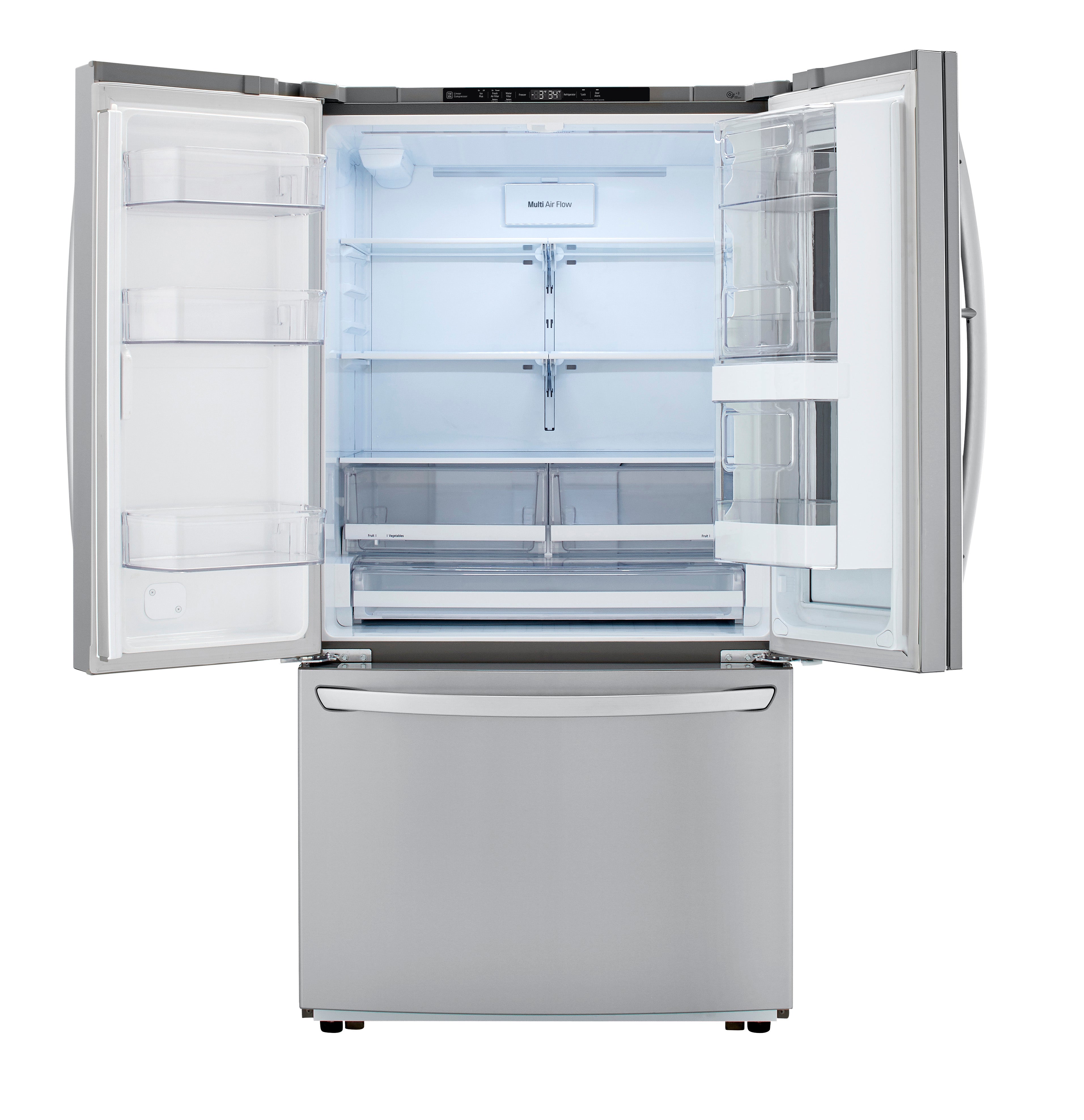 LG Smudge Proof Stainless Steel 36" Counter Depth French Door Refrigerator with InstaView™ Door-in-Door® (23 Cu.Ft.) - LFCC23596S