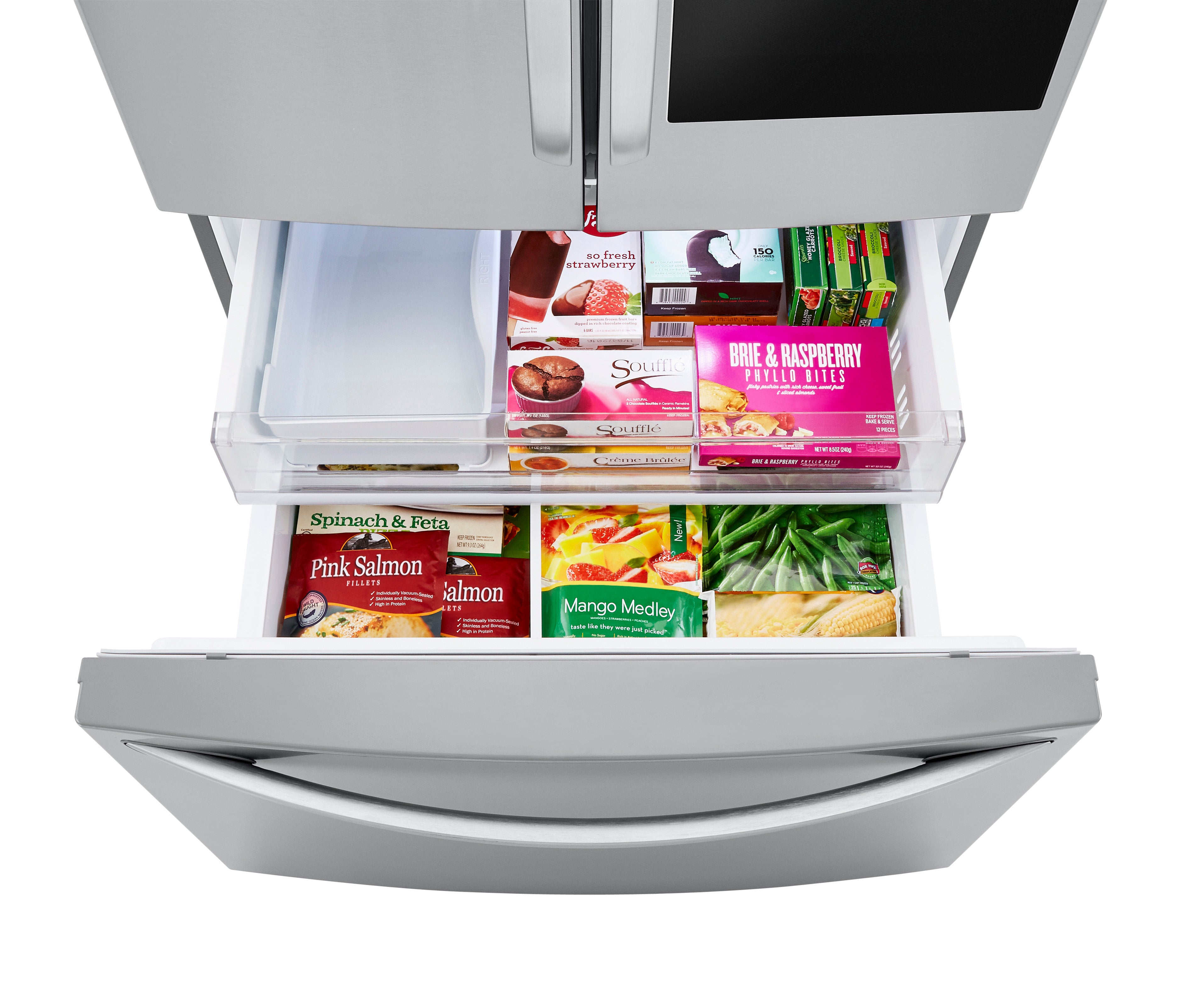 LG Smudge Proof Stainless Steel 36" Counter Depth French Door Refrigerator with InstaView™ Door-in-Door® (23 Cu.Ft.) - LFCC23596S