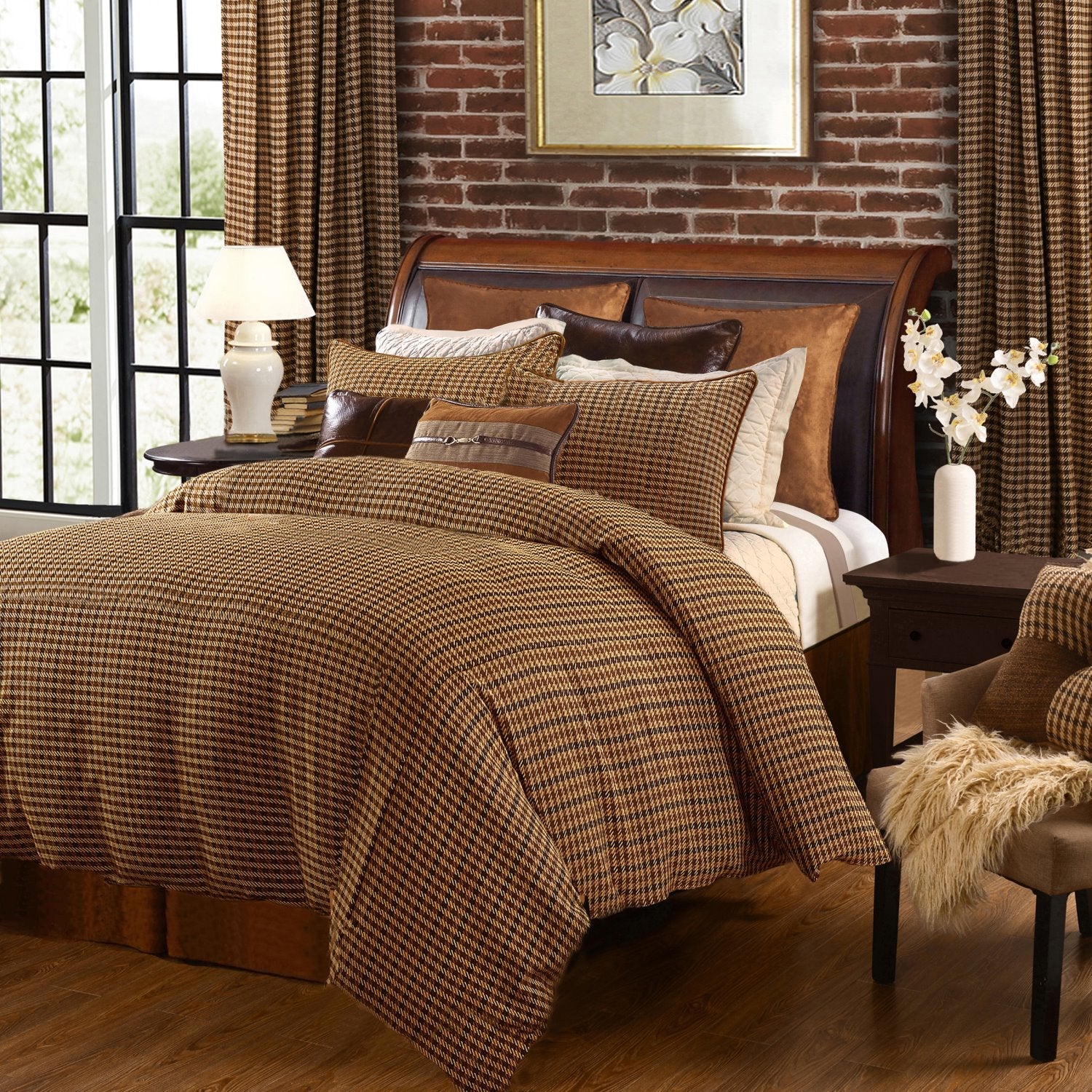 Montpelier 2 Pc. Twin Comforter Set - Brown / Green / Cream