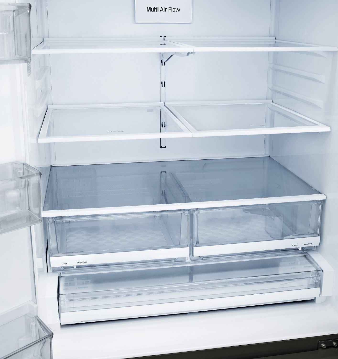 LG 36" 28 Cu. Ft. Smudge Resistant Black Stainless Steel French Door Refrigerator with Ice & Water Dispenser - LRFS28XBD