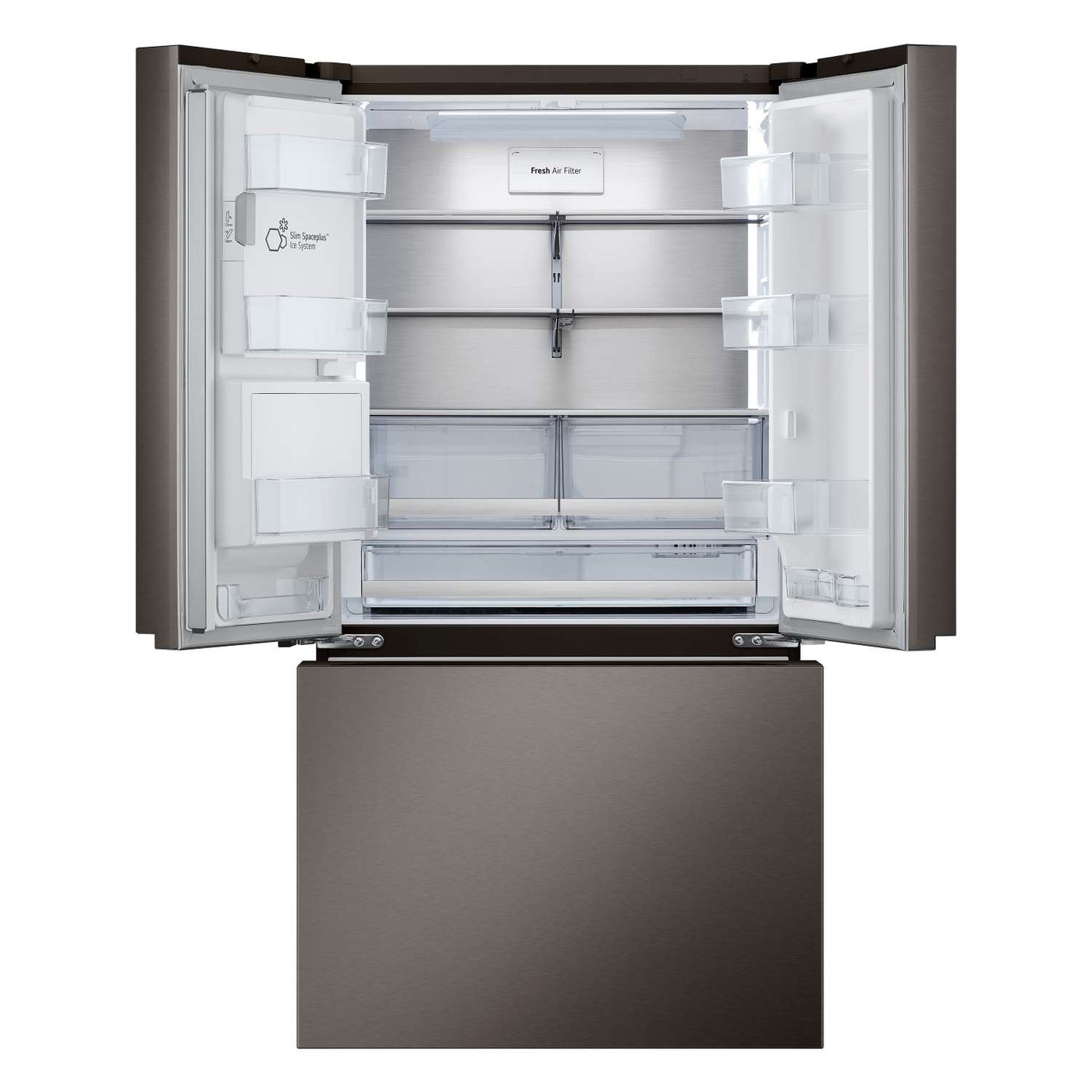 LG 35.75" 26 Cu. Ft. Black Stainless Steel Smart Counter-Depth MAX™  French Door Refrigerator with Four Types of Ice - LRYXC2606D