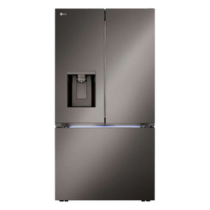 LG 35.75" 26 Cu. Ft. Black Stainless Steel Smart Counter-Depth MAX™  French Door Refrigerator with Four Types of Ice - LRYXC2606D