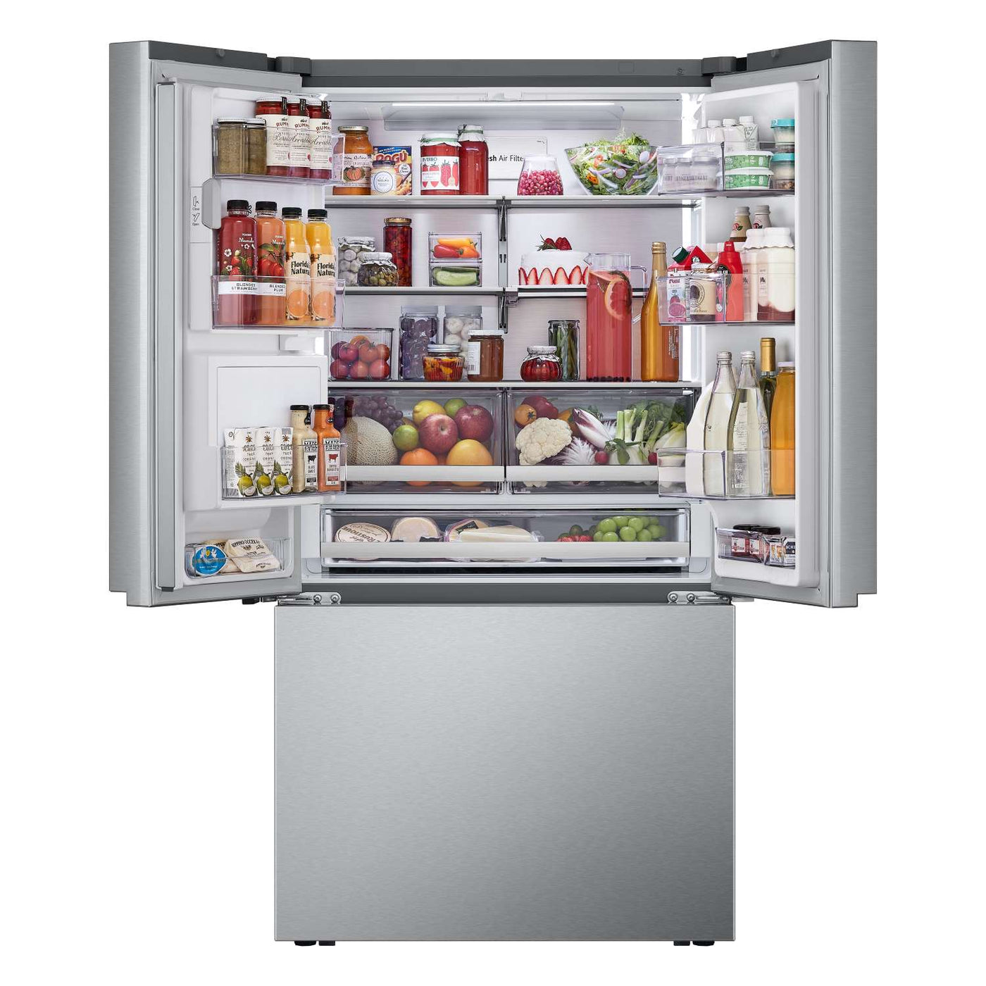 LG 35.75" 26 Cu. Ft. Stainless Steel Smart Counter-Depth MAX™ French Door Refrigerator with Four Types of Ice - LRYXC2606S