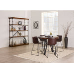 Leo 5-Piece Counter-Height Dining Set - Brown Cherry, Brown