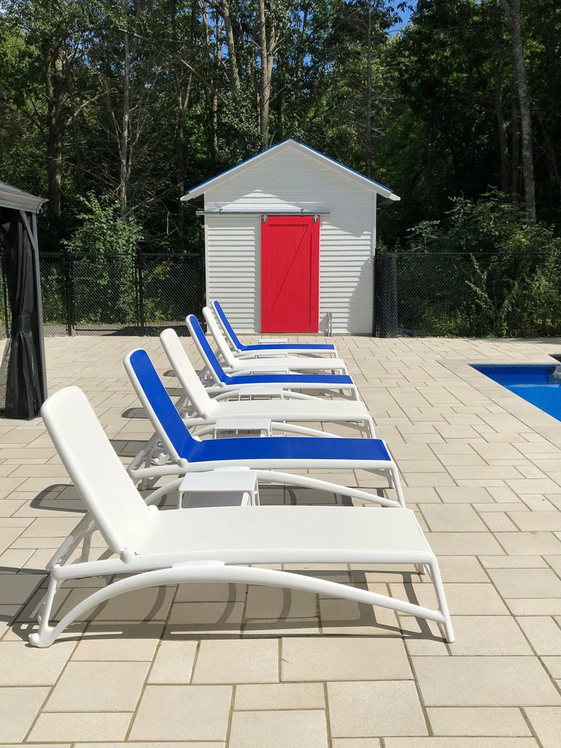 Nardi Atlantico Outdoor Chaise Lounger White (Set of 2) Leon's