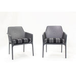 Nardi Net Relax Outdoor Dining Arm Chair - Black (Set of 2)