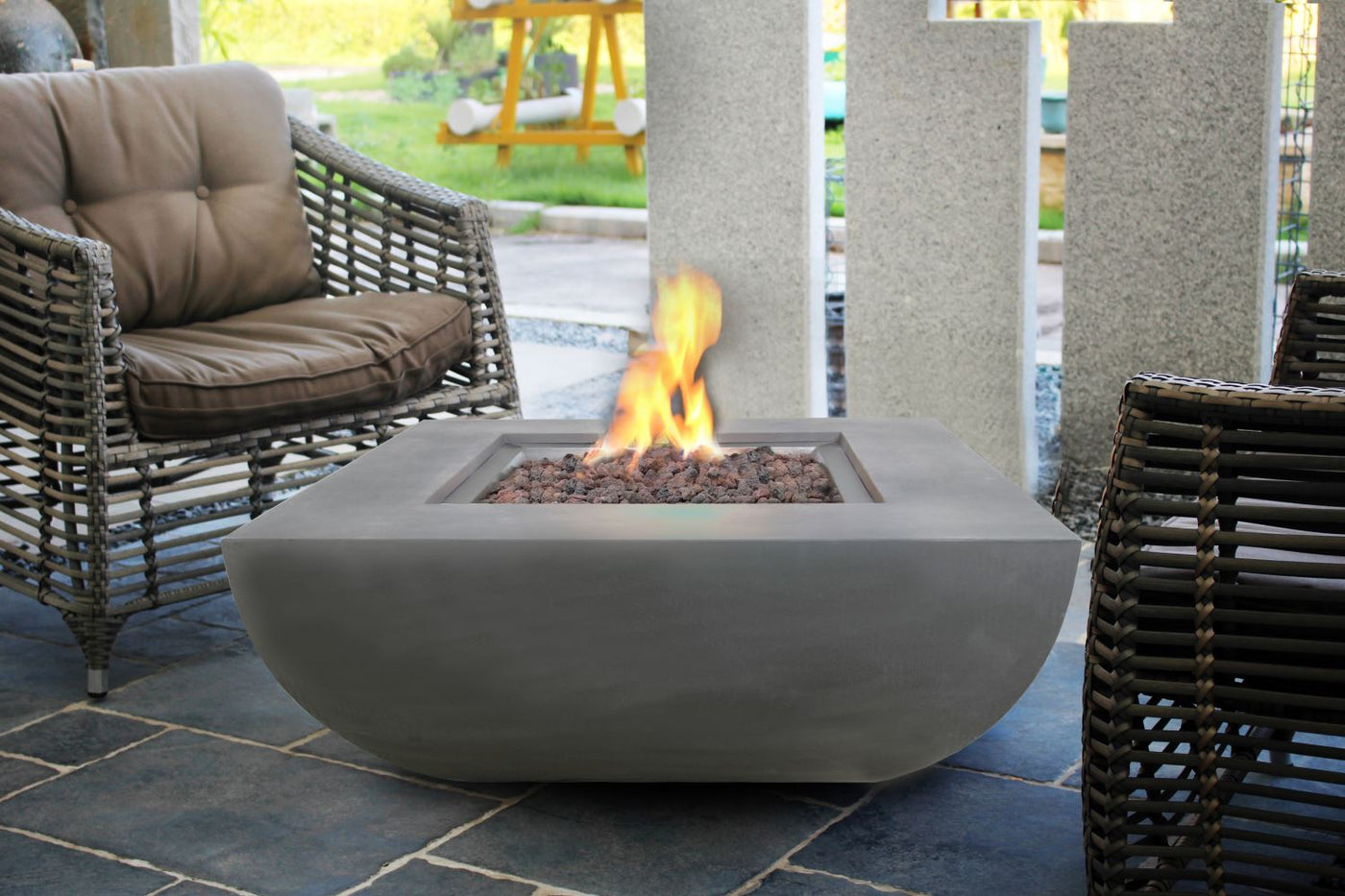 Bromo Concrete Lava Stone Fire Pit (Modeno) – Propane