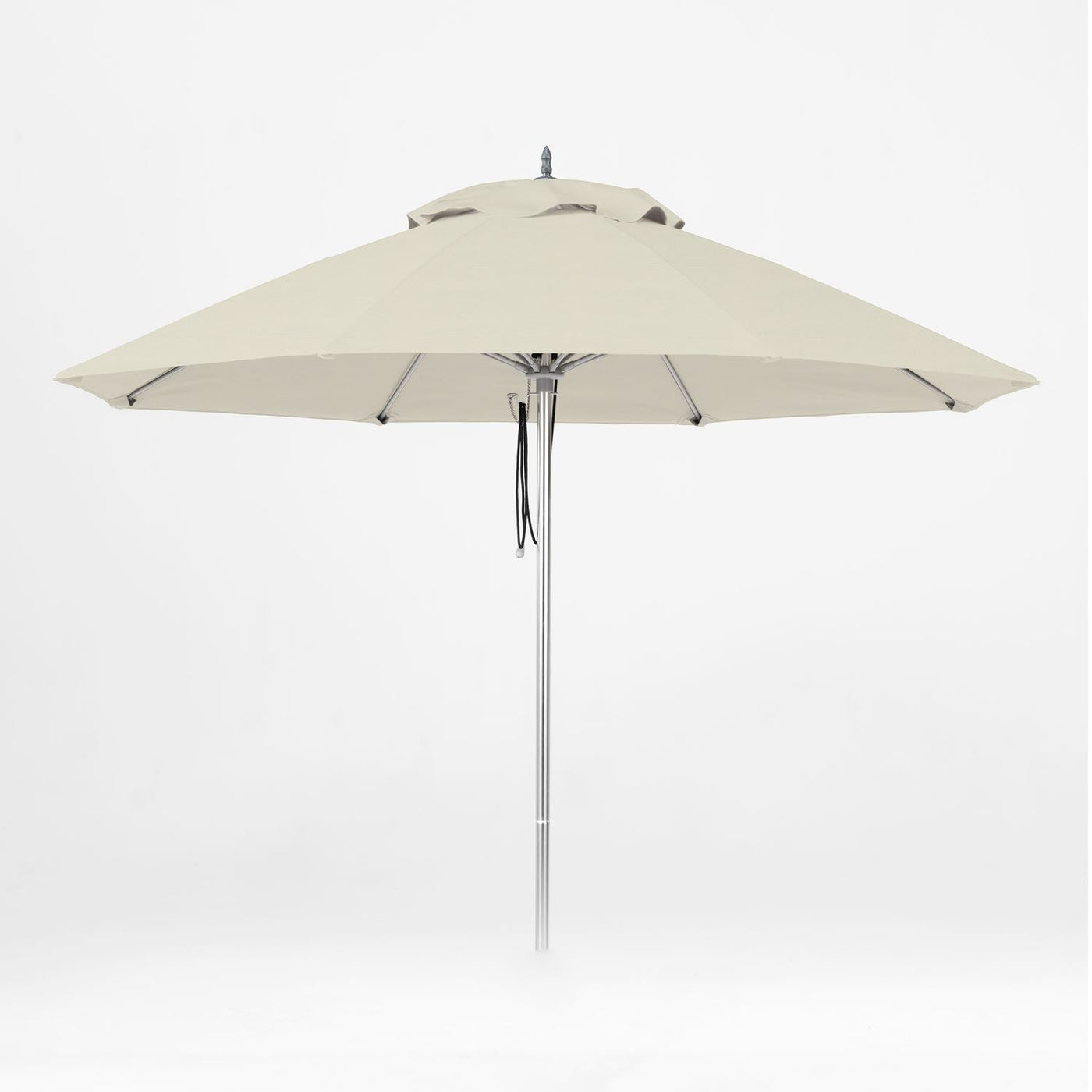 Oca 9' Octagon Outdoor Umbrella - Seashell White/Brushed Aluminum