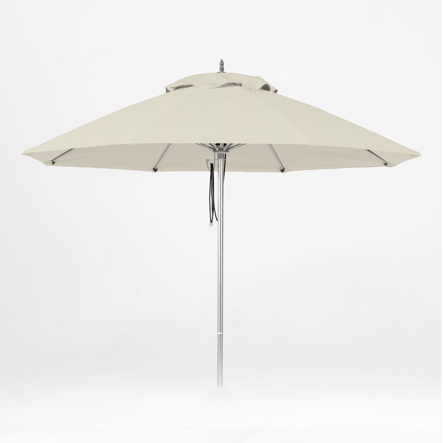 Oca 9' Octagon Outdoor Umbrella - Seashell White/Brushed Aluminum