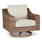 Beachcroft - Outdoor Swivel Chair - Beige, Brown
