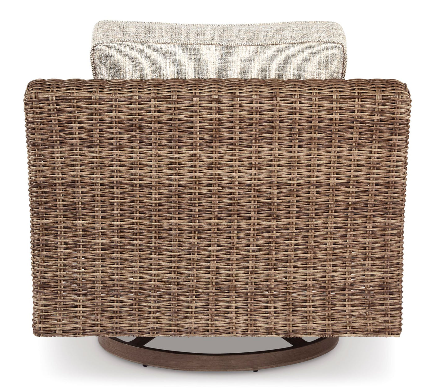 Beachcroft - Outdoor Swivel Chair - Beige, Brown