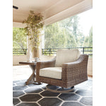 Beachcroft - Outdoor Swivel Chair - Beige, Brown
