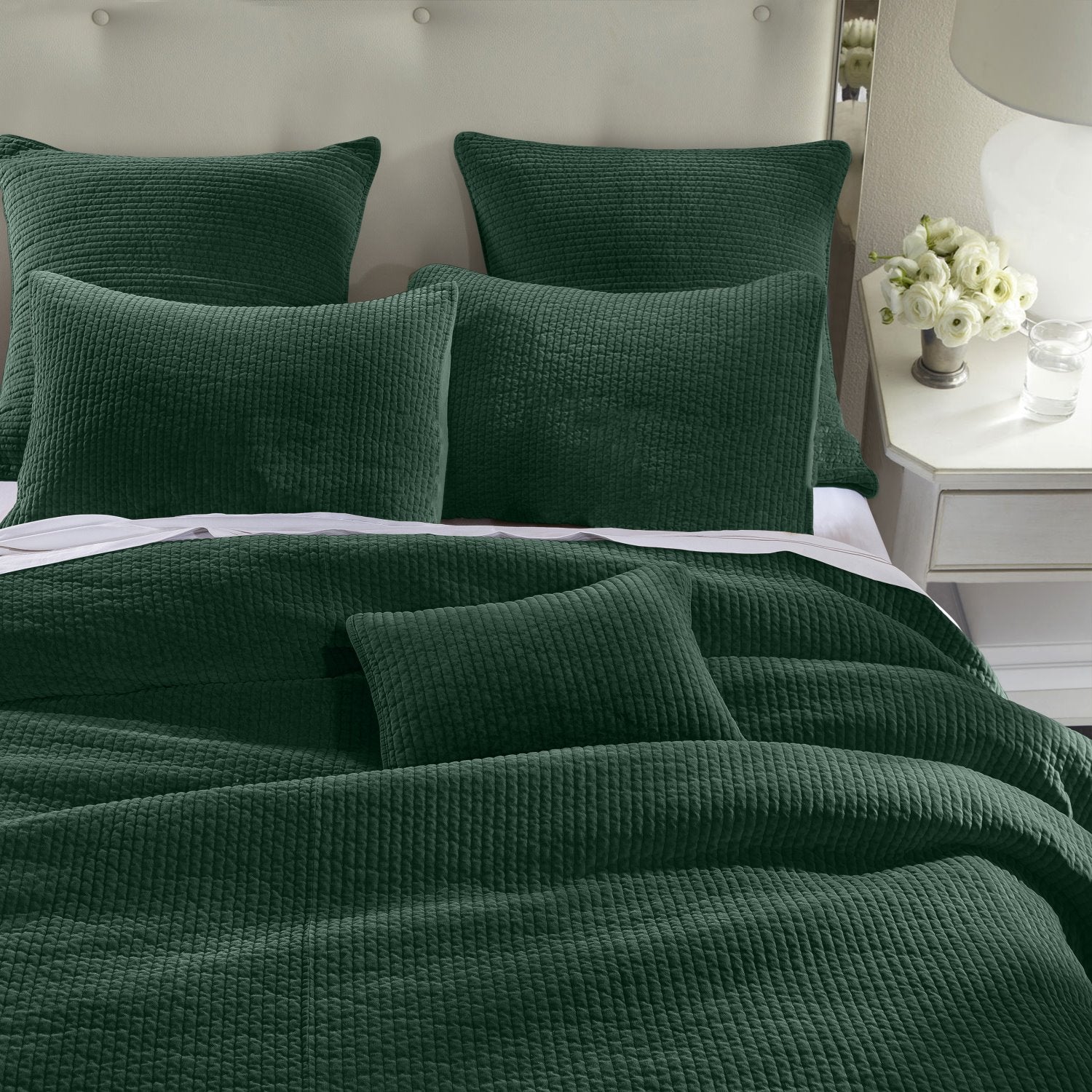 Camden 12 x 16 Velvet Pillow - Emerald