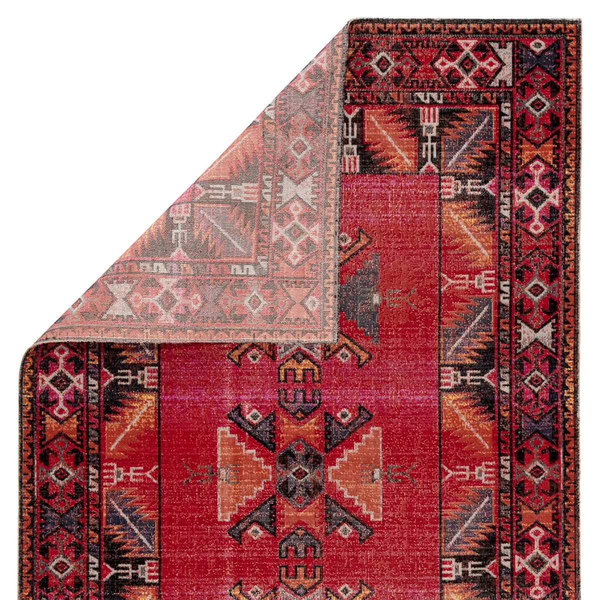 Mikras X Area Rug - 7'6" X 9'6" - Red/Black