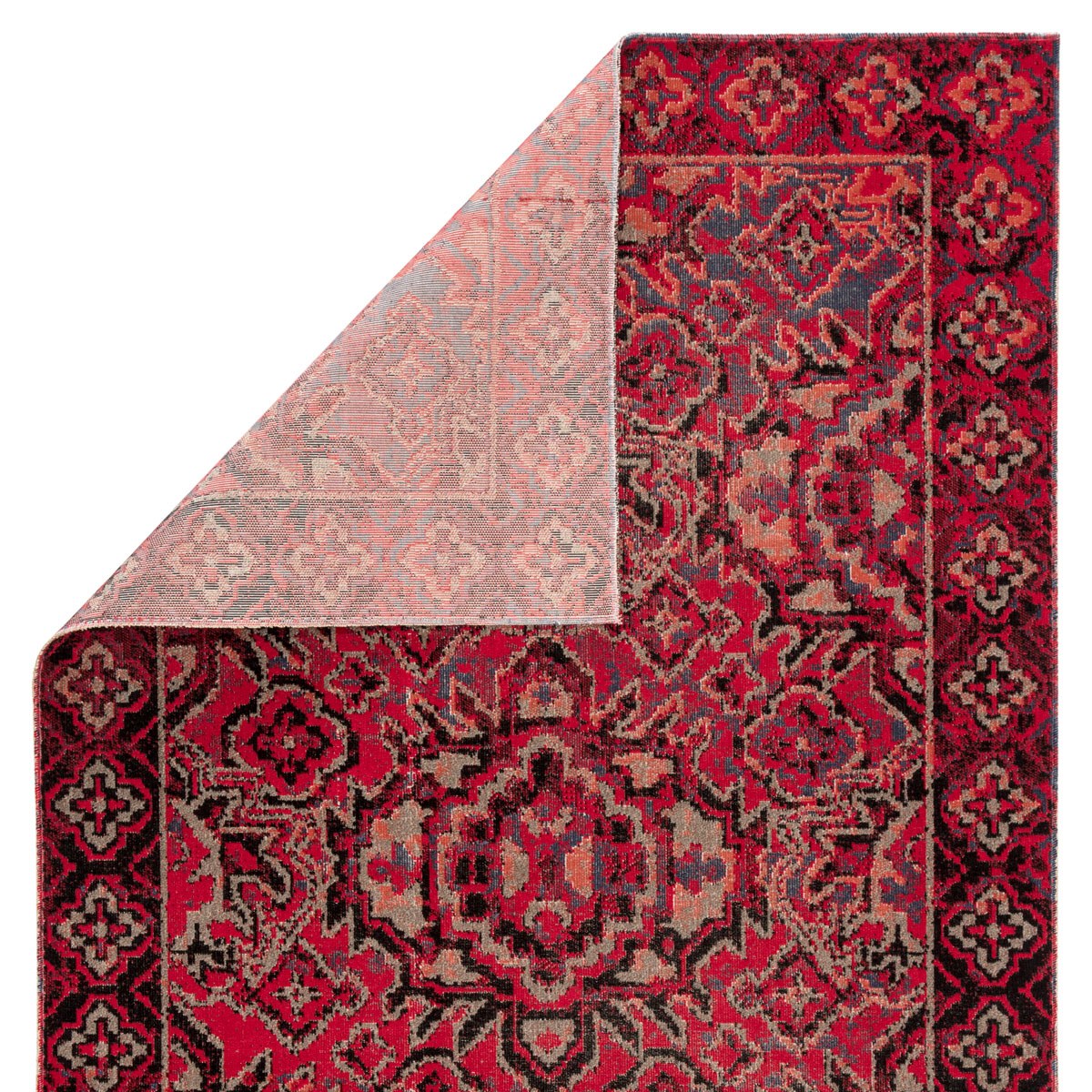 Mikras I Area Rug - 7'6" X 9'6" - Red/Black