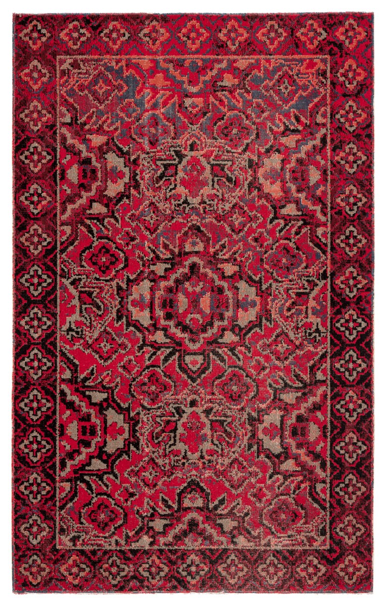 Mikras I Area Rug - 7'6" X 9'6" - Red/Black