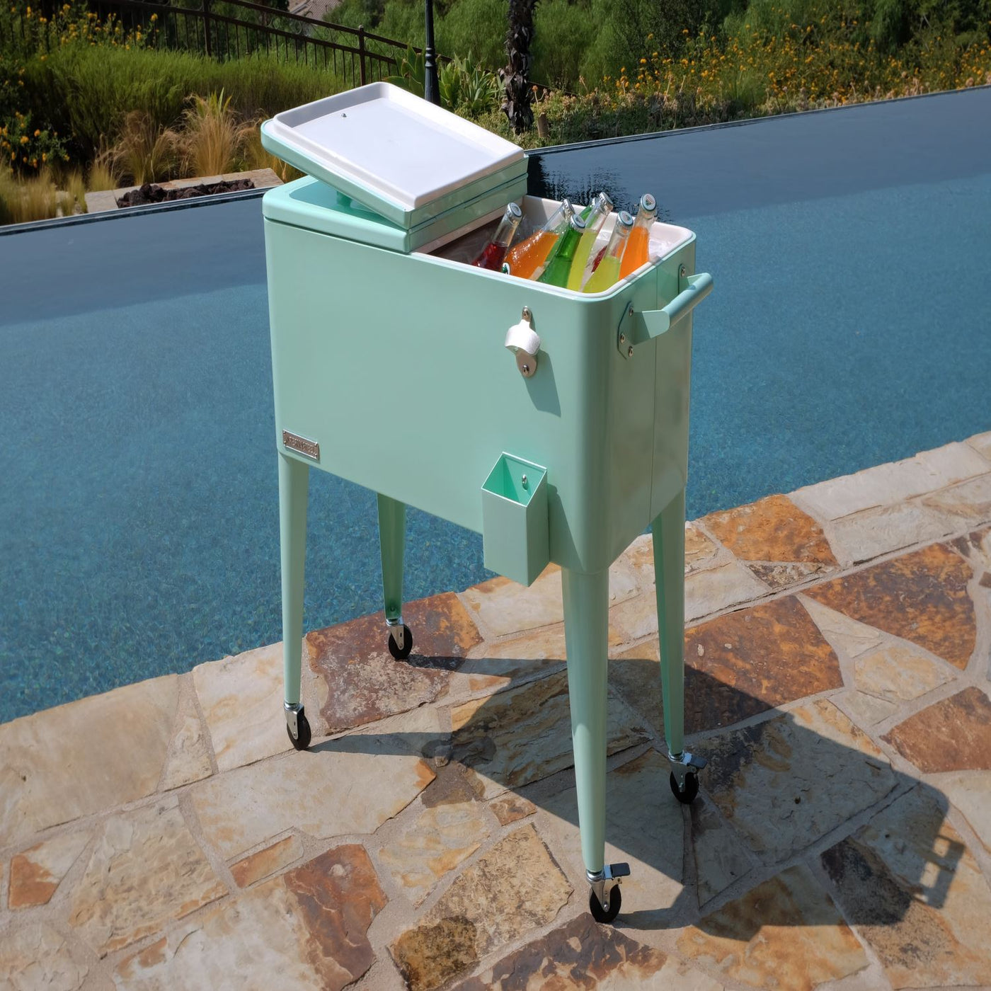 Permasteel 80QT Furniture Style Patio Cooler - Mint