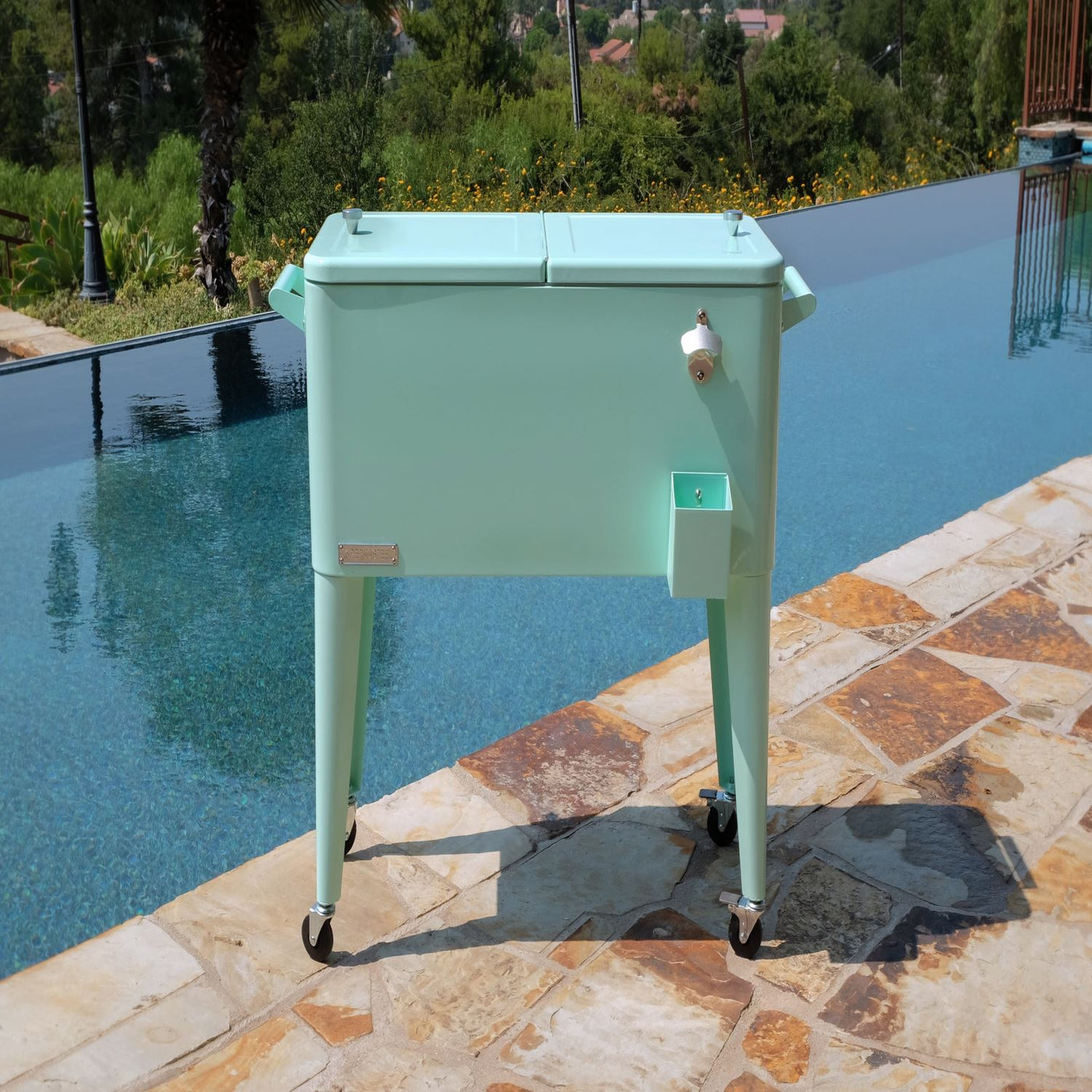 Permasteel 80QT Furniture Style Patio Cooler - Mint