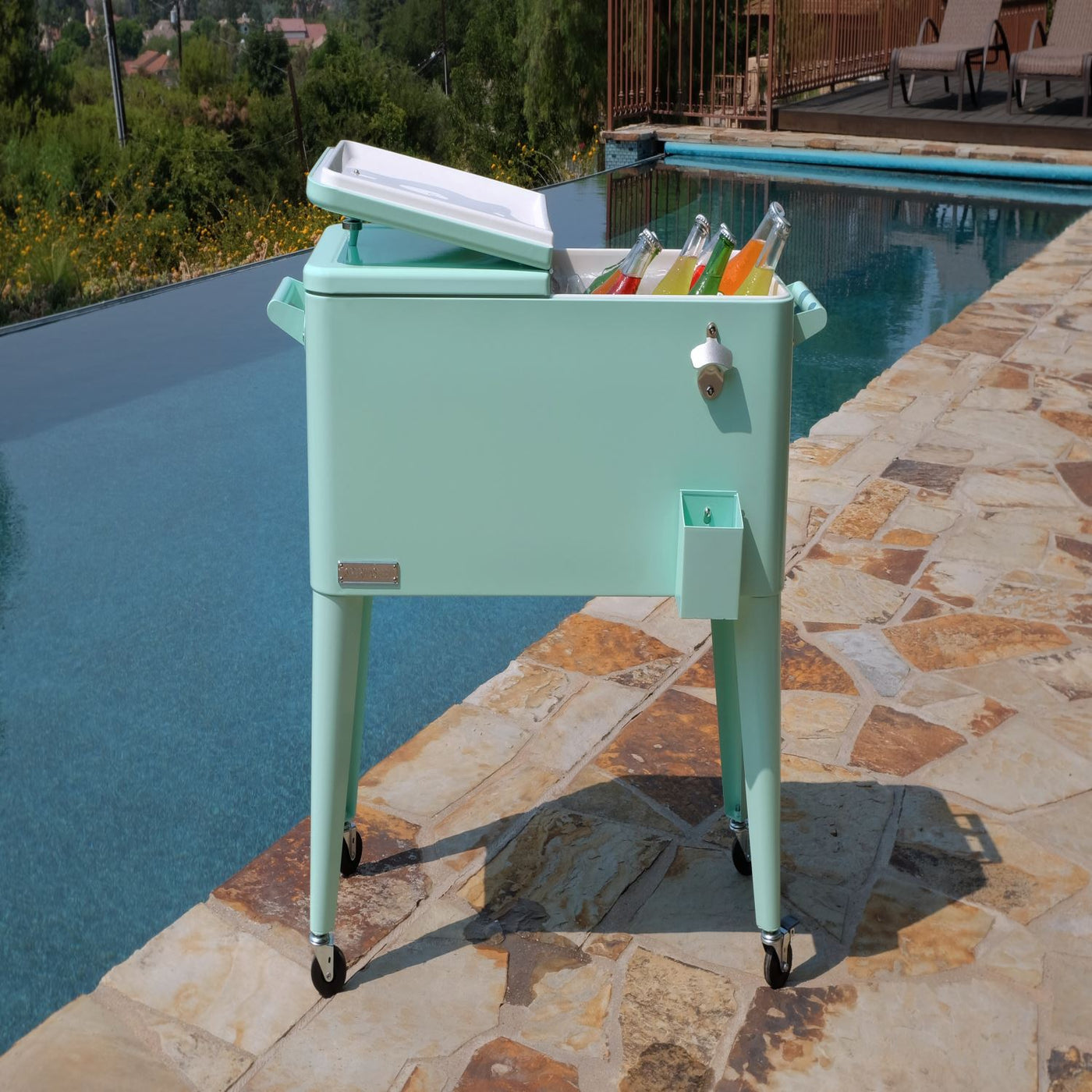 Permasteel 80QT Furniture Style Patio Cooler - Mint