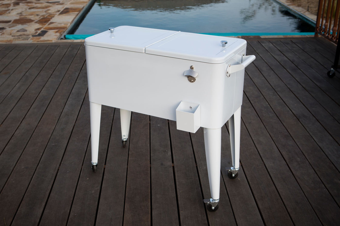 Permasteel 80QT Patio Cooler - White