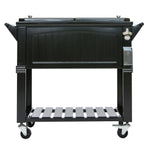 Permasteel 80Qt Furniture Style Patio Cooler - Black