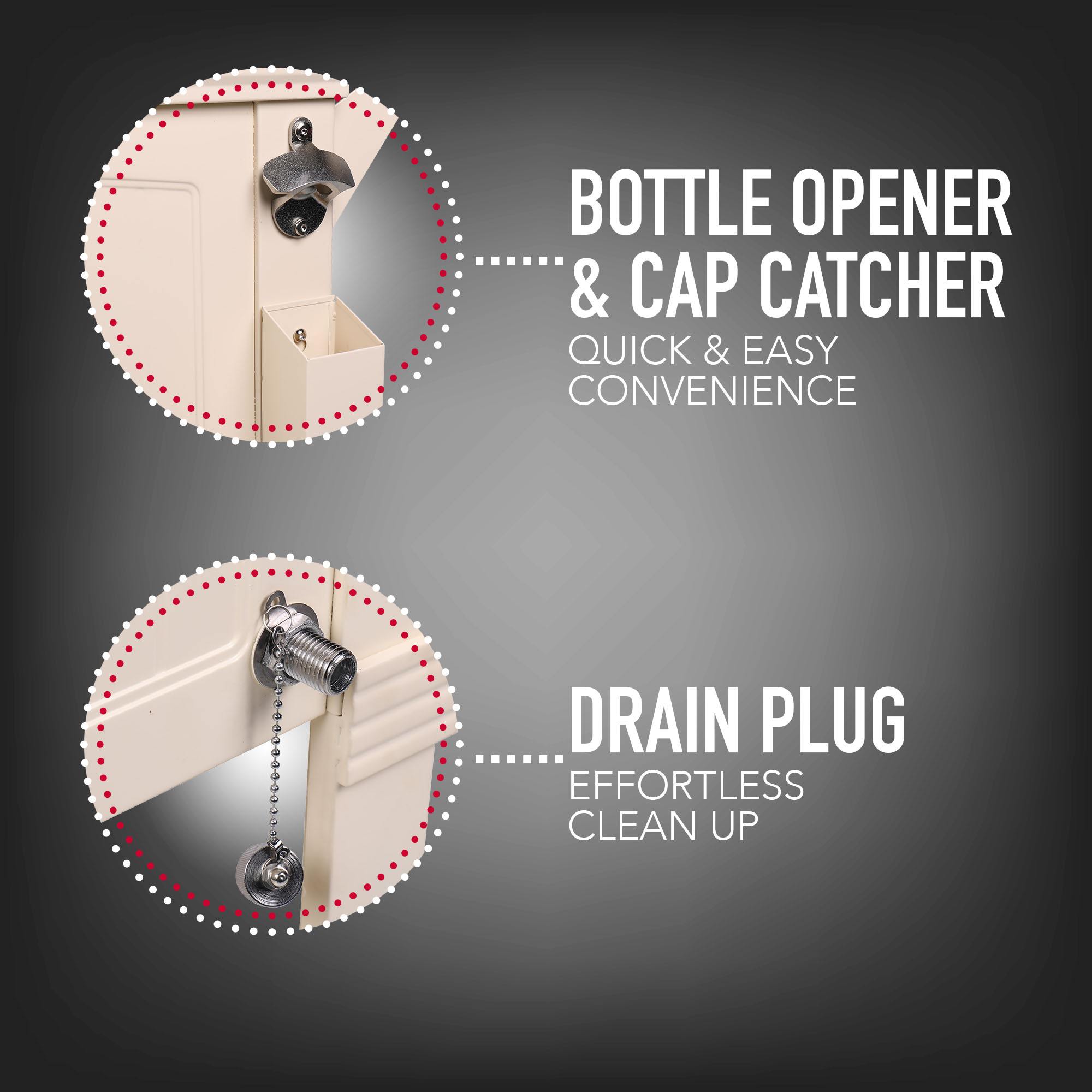 Permasteel 80Qt Furniture Style Patio Cooler - Cream