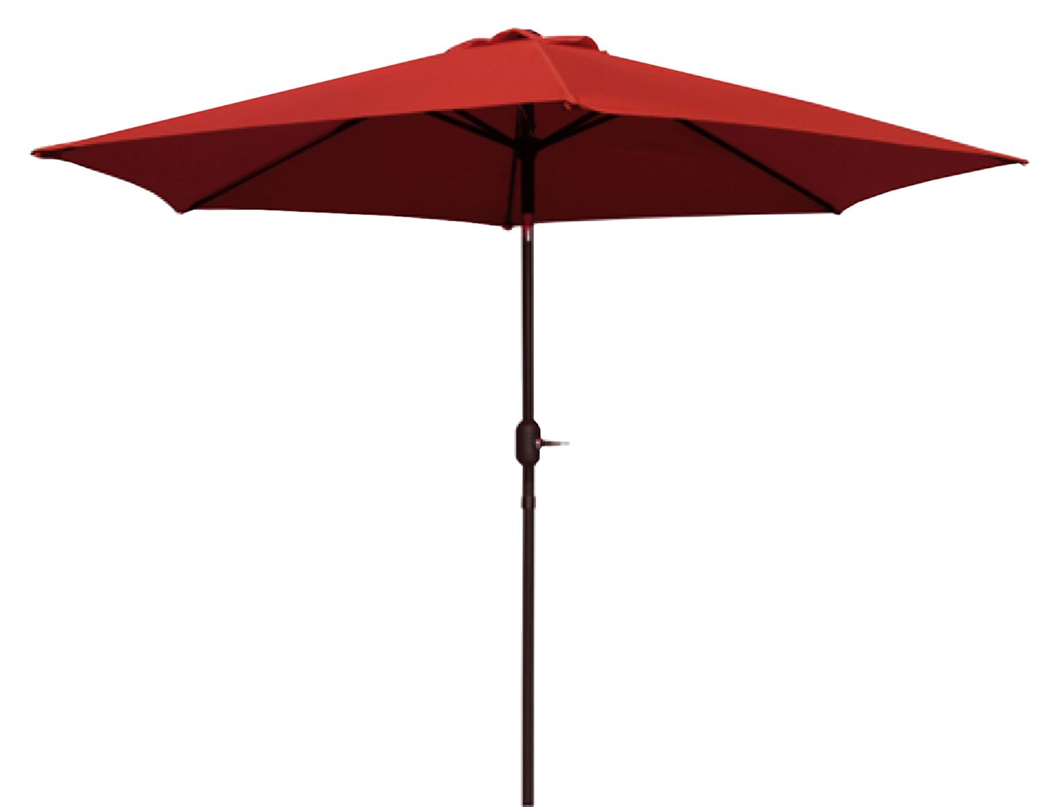 Brolly 7.5' Outdoor Crank Umbrella - Red