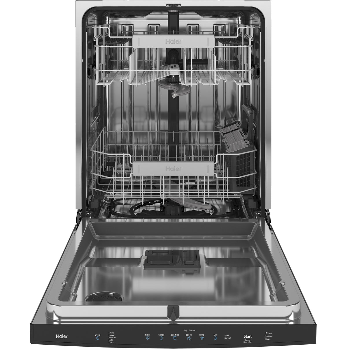 Haier Fingerprint Resistant Stainless Steel 24" Built-In Smart Top Control Dishwasher - QDP555SYNFS