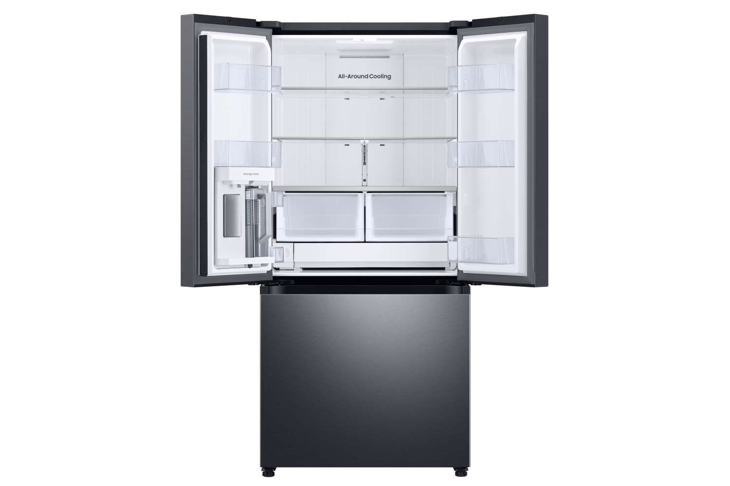 Samsung Black Stainless Steel 33" Wide French Door Refrigerator with Internal Ice & Water (24.5cu.ft) - RF25C5551SG/AA